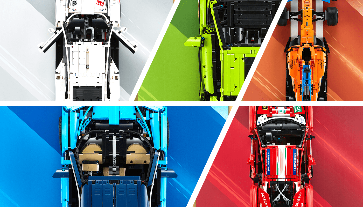 Acrylic Top-Speed Wall Mount Display for LEGO® Technic™ PEUGEOT Le Mans