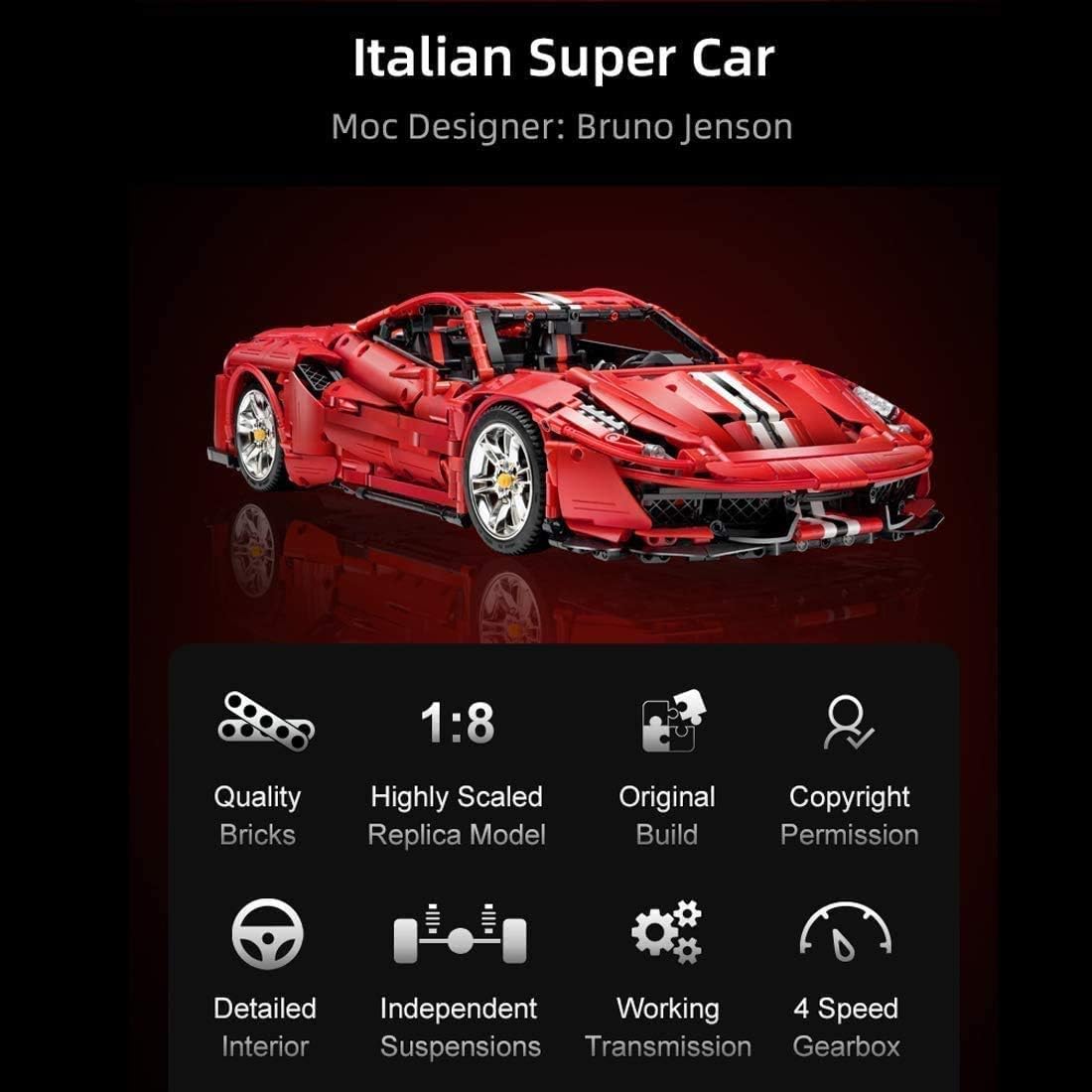 CADA C61042 / 61043 1:8 Ferrari 488 Pista