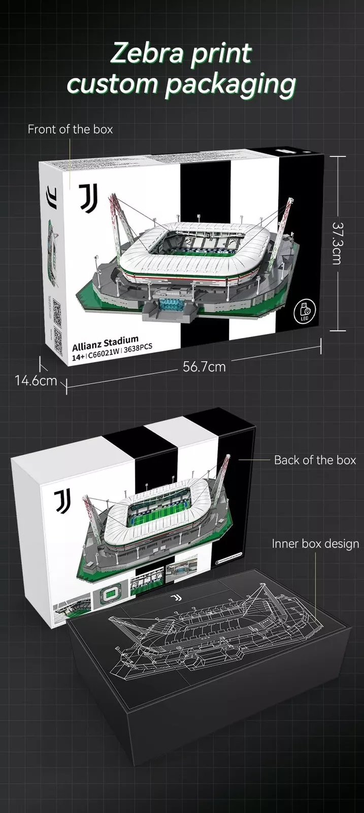 CADA C66021 Serie A team Juventus Turin Allianz Arena