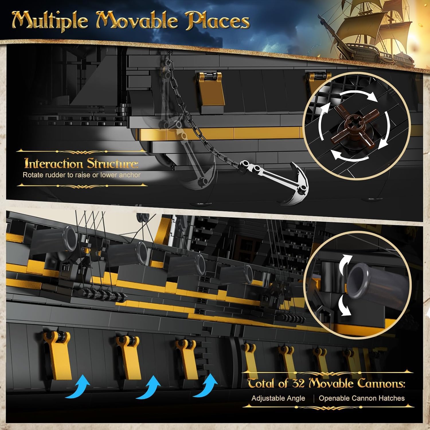 Mould King 13186 Black Pearl