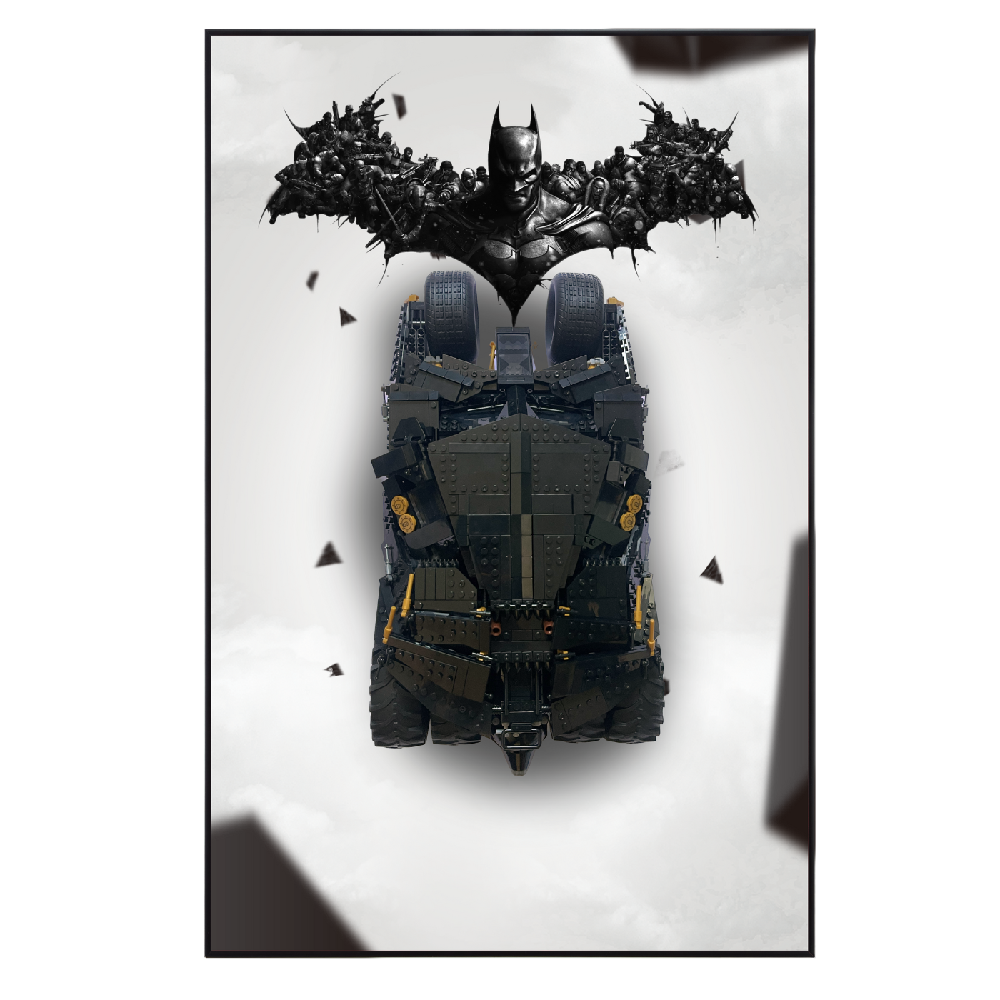 Acrylic Top-Speed Wall Mount Display for LEGO® Batmobile™ Tumbler 76240