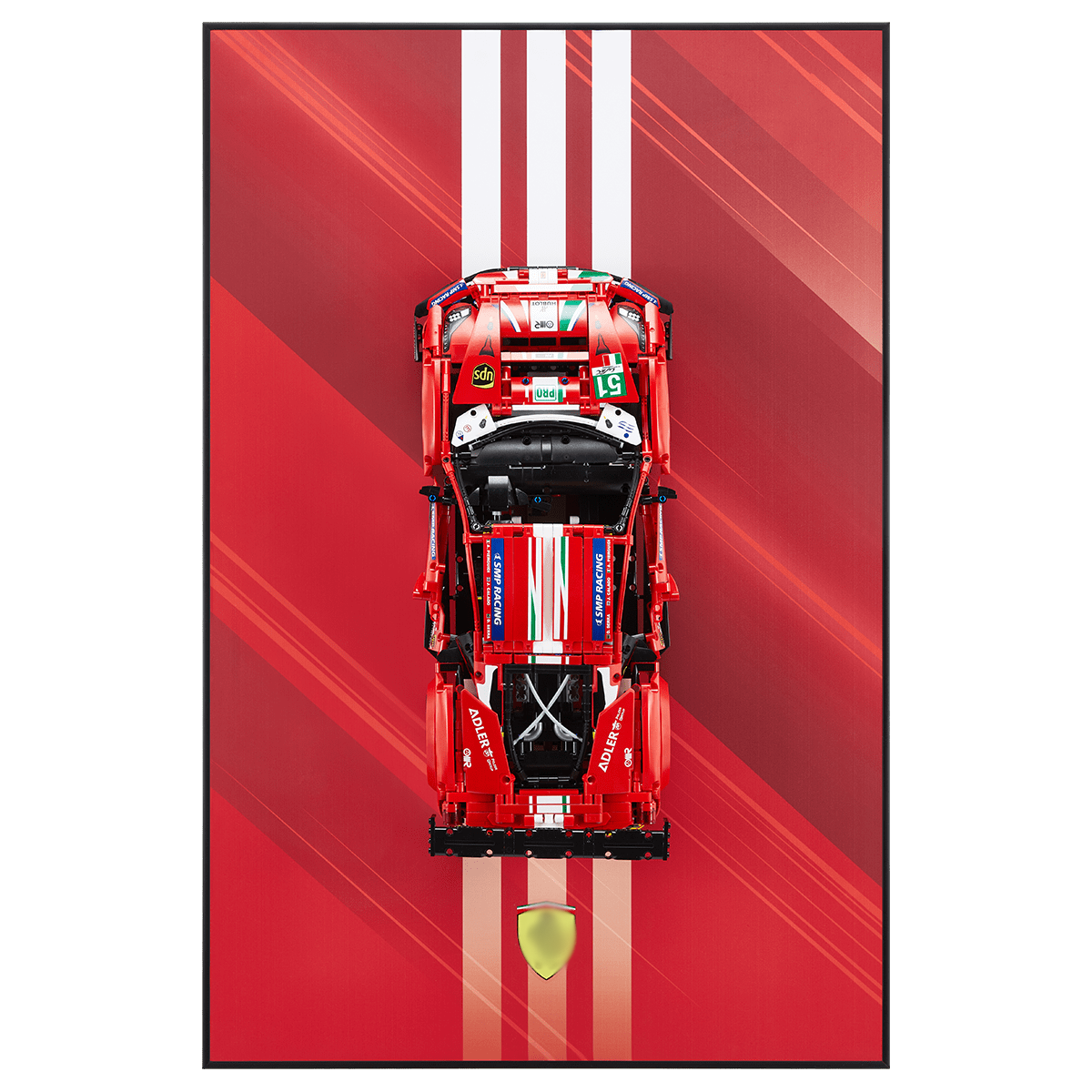 Acrylic Top-Speed Wall Mount Display for LEGO® Technic™ Ferrari Red