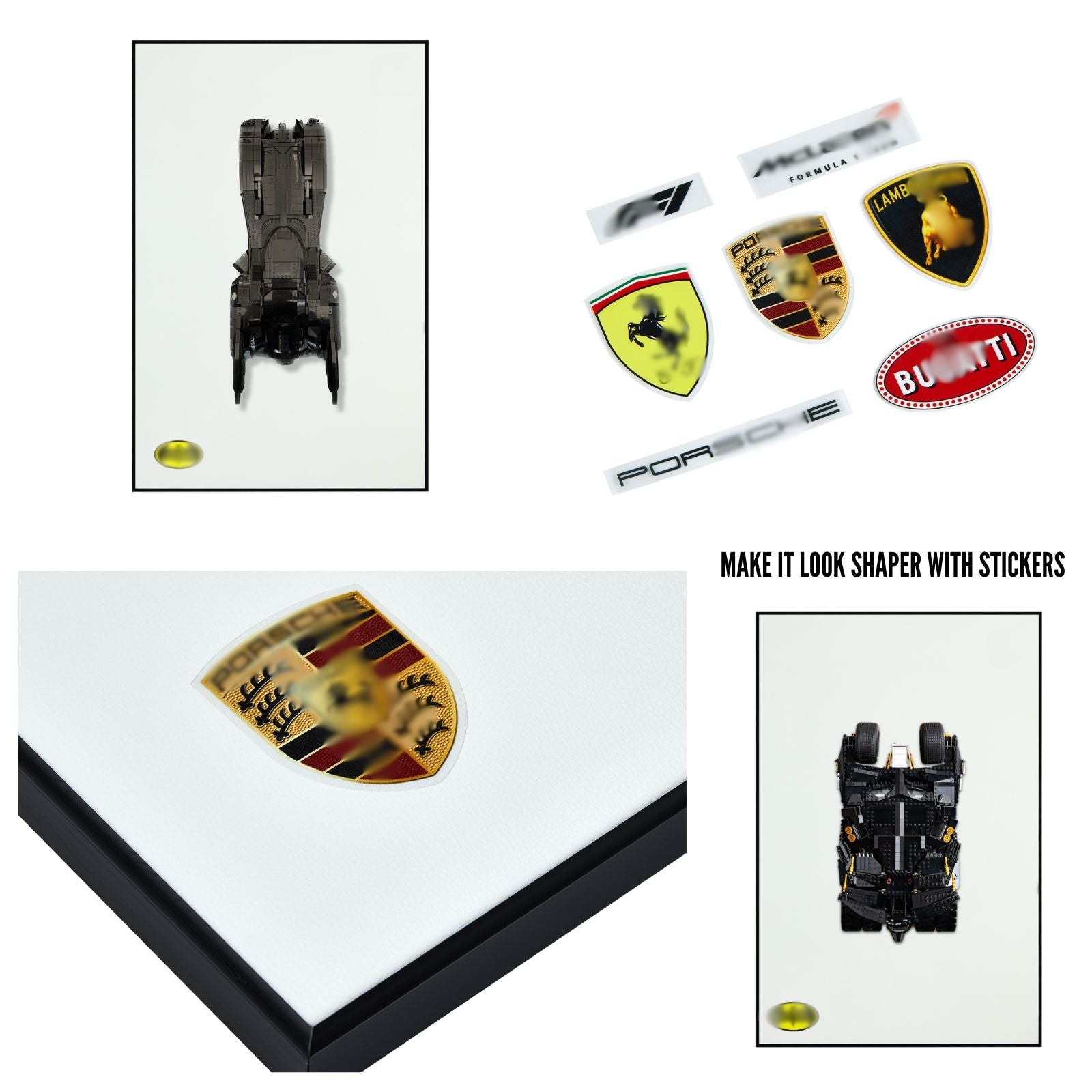 Classic Leather Wall Mount Display for LEGO® White - Batmobile Tumbler 76240