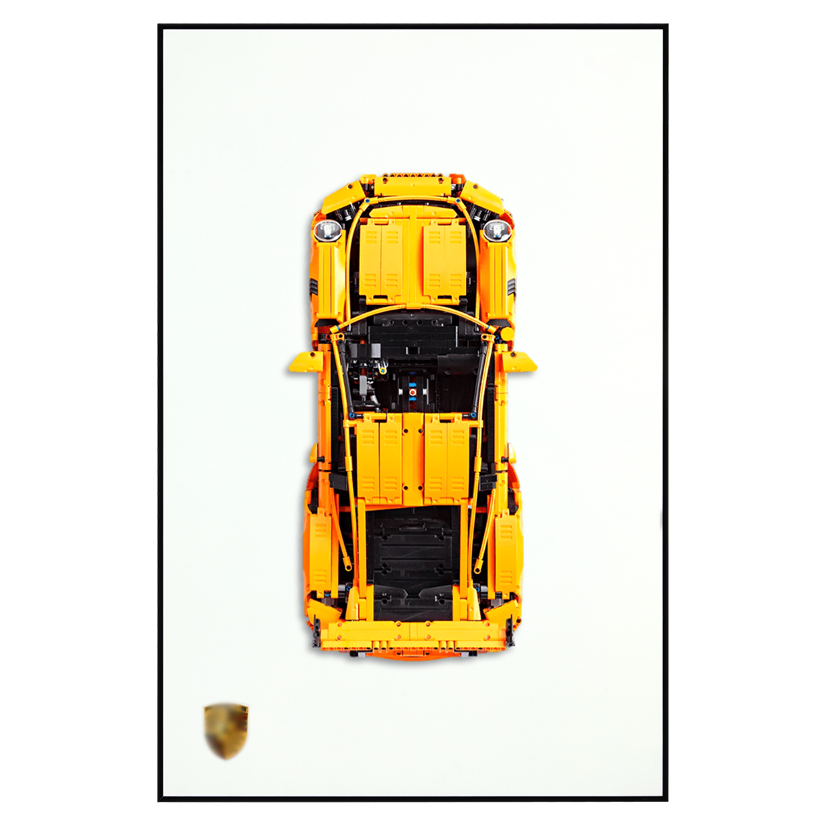 Classic Leather Wall Mount Display for LEGO® Technic™ Porsche White