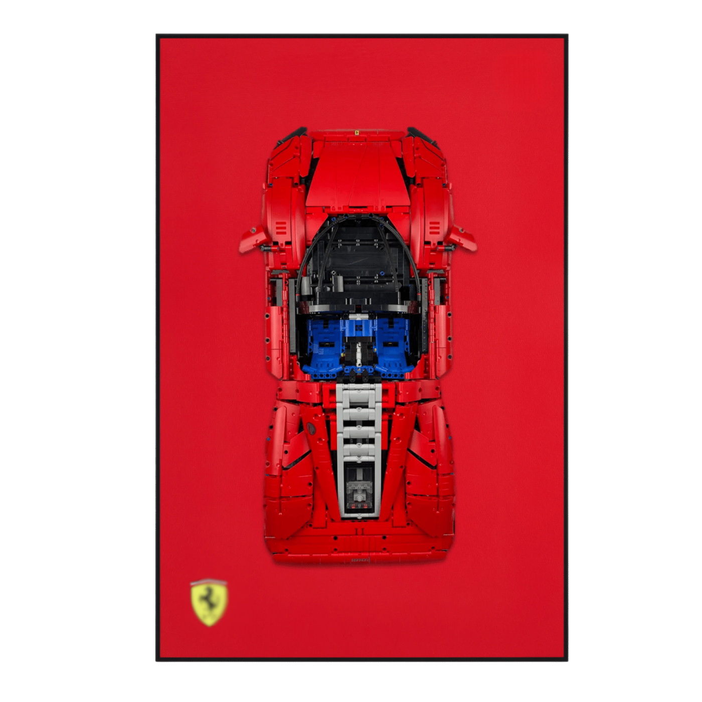 Classic Leather Wall Mount Display for LEGO® Technic™ Ferrari Red