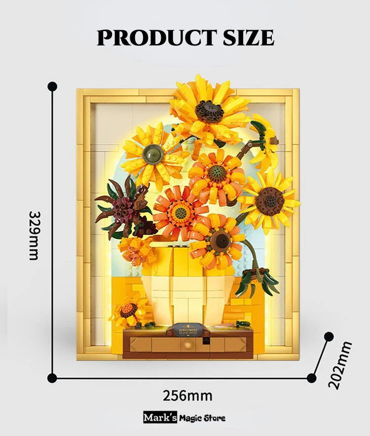 The Sunflower Building Blocks(Free Exquisite Lighting Parts)