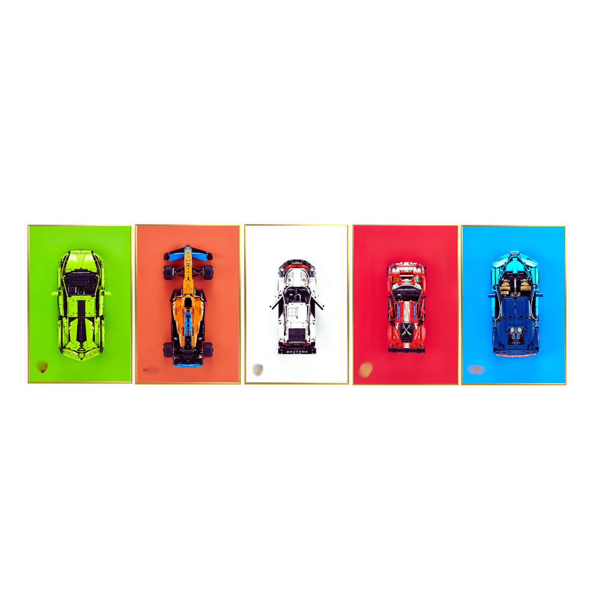 Classic Leather Wall Mount Display for LEGO® Technic™ Porsche White