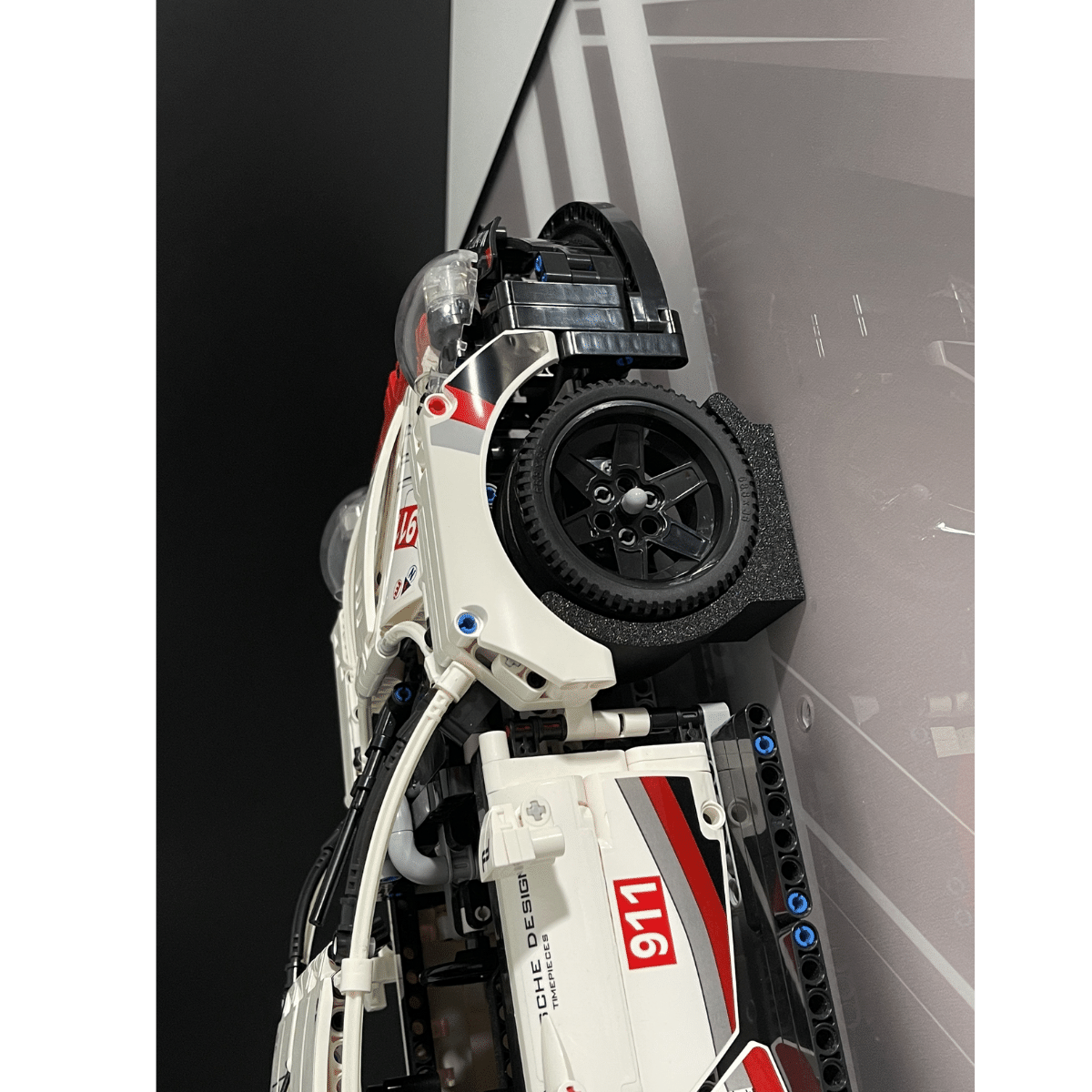 Classic Leather Wall Mount Display for LEGO® Technic™ Porsche White