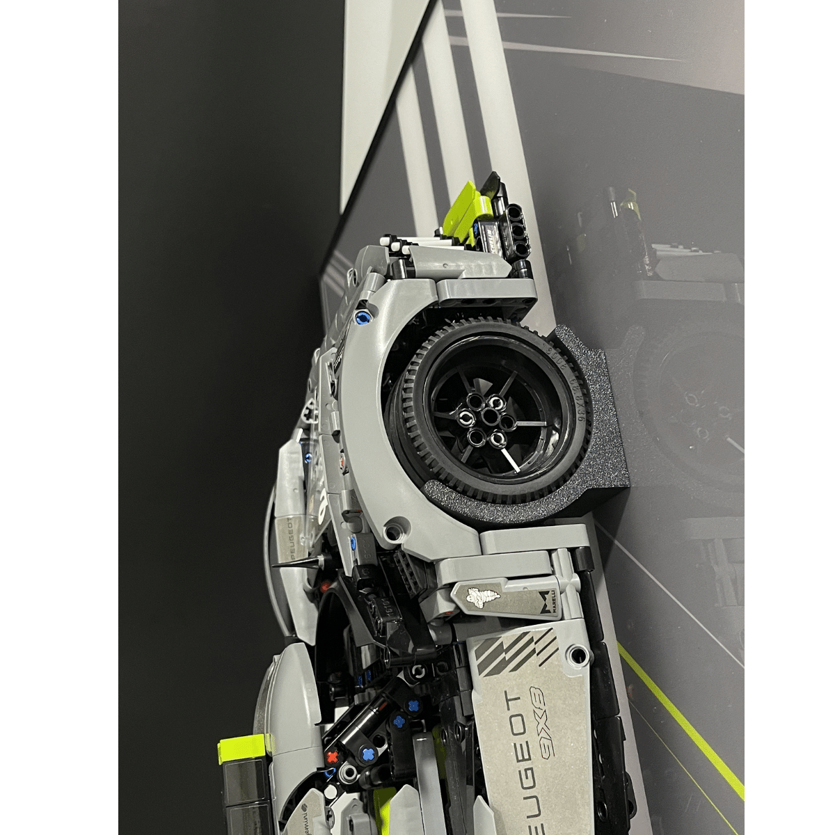 Acrylic Top-Speed Wall Mount Display for LEGO® Technic™ PEUGEOT Le Mans
