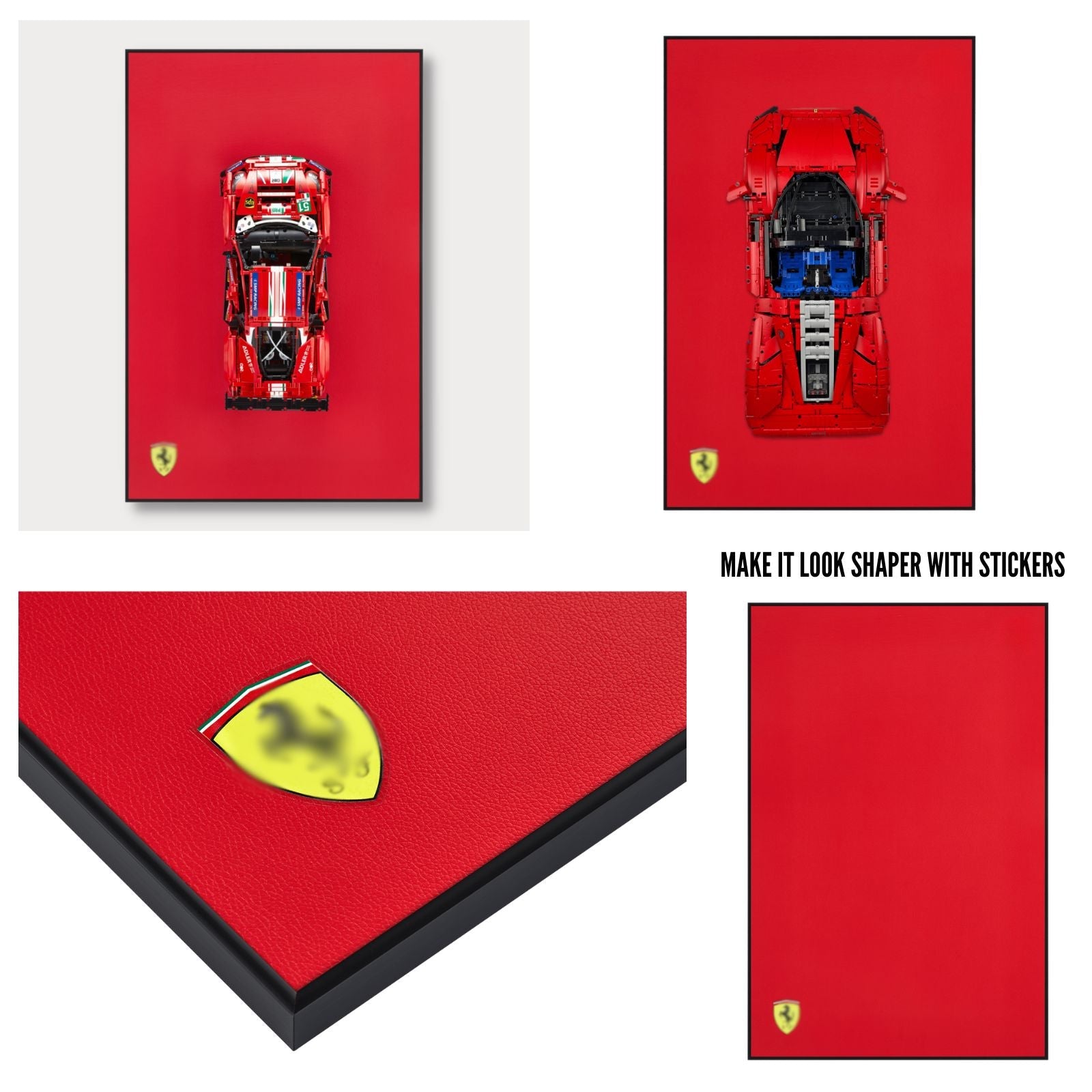 Classic Leather Wall Mount Display for LEGO® Technic™ Ferrari F1 42207