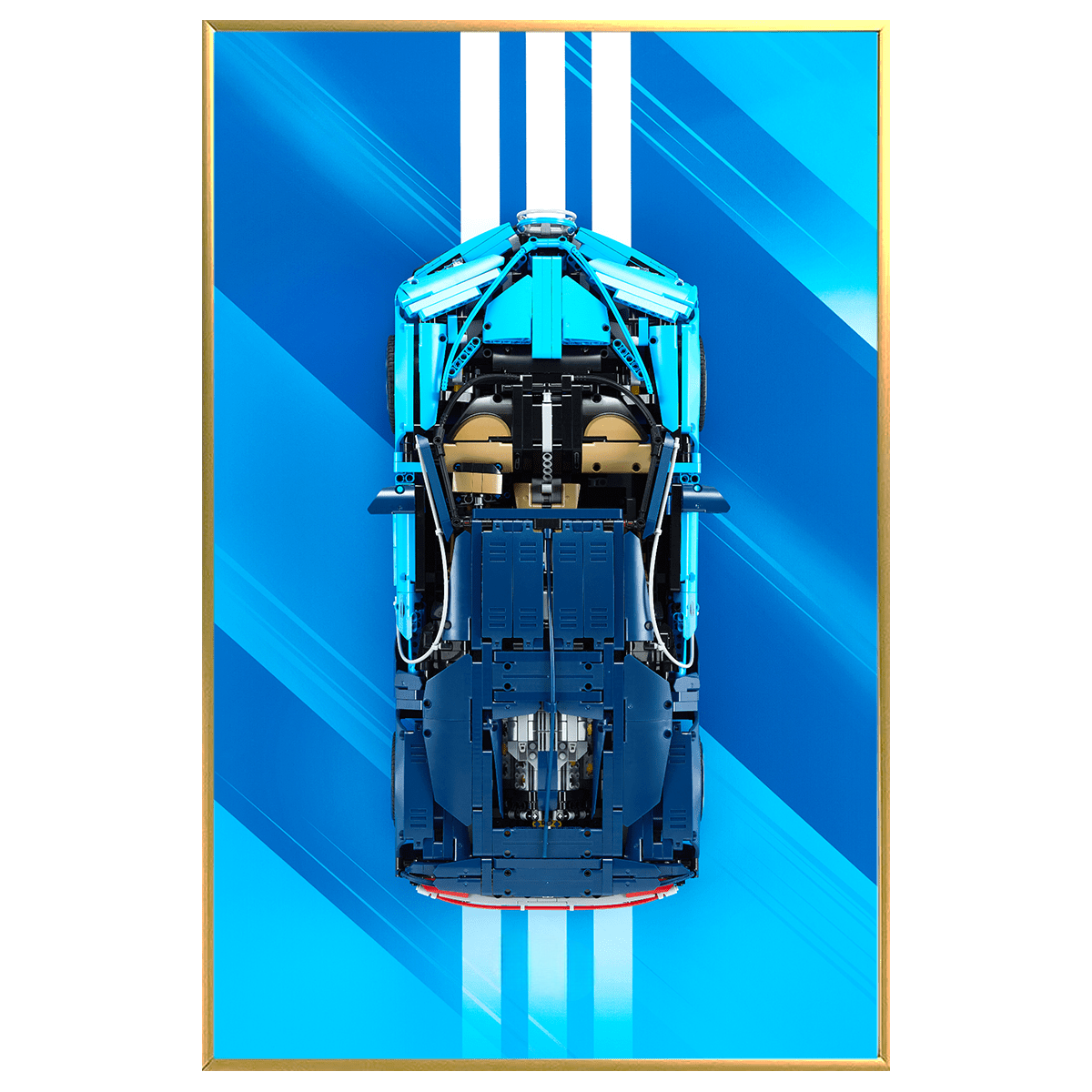 Acrylic Top-Speed Wall Mount Display for LEGO® Technic™ Bugatti Chiron 42083