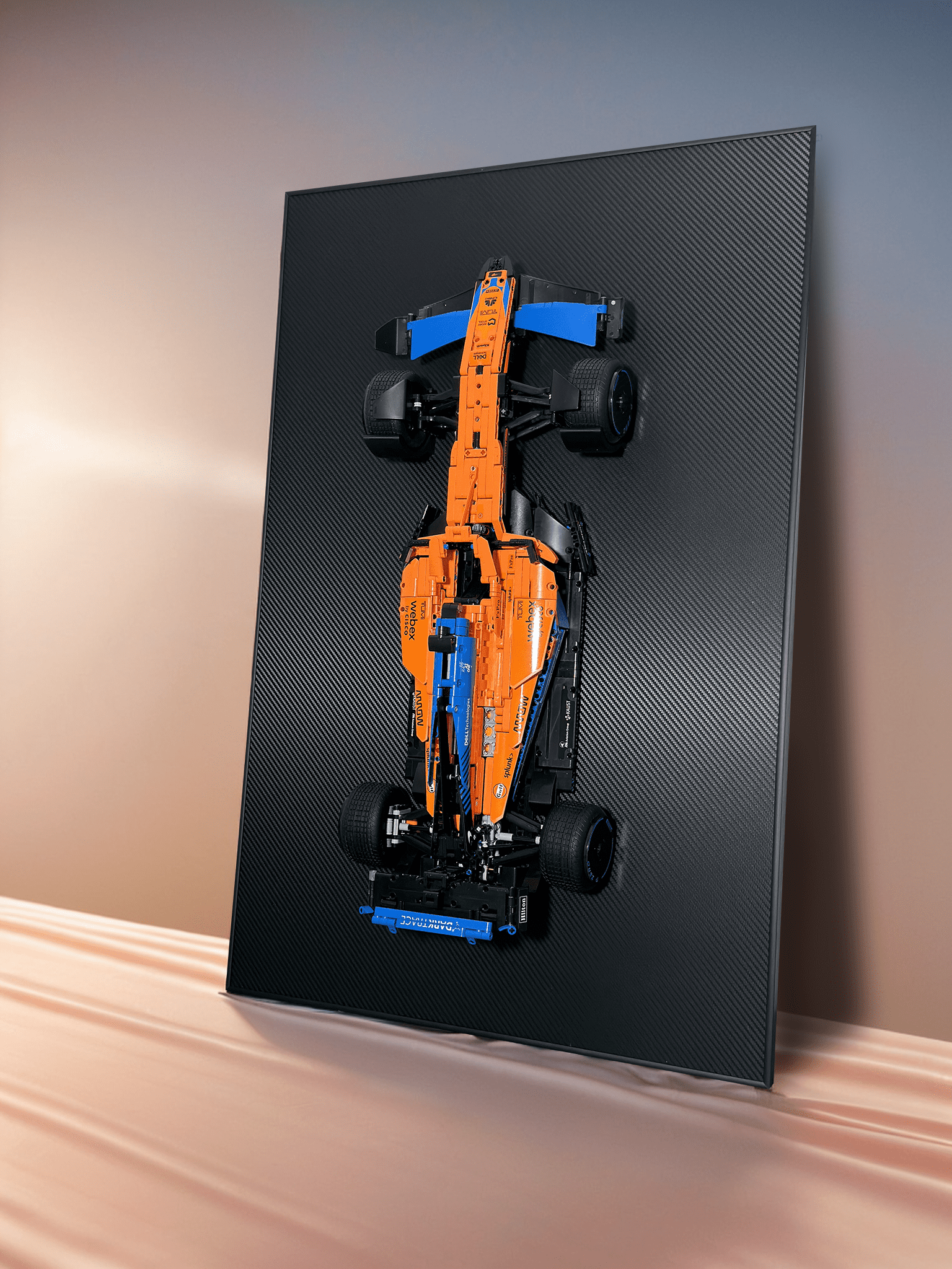 Acrylic Top-Speed Carbon Fiber Black Wall Mount Display Frame for LEGO® Technic™ Limited Carbon Fiber Black