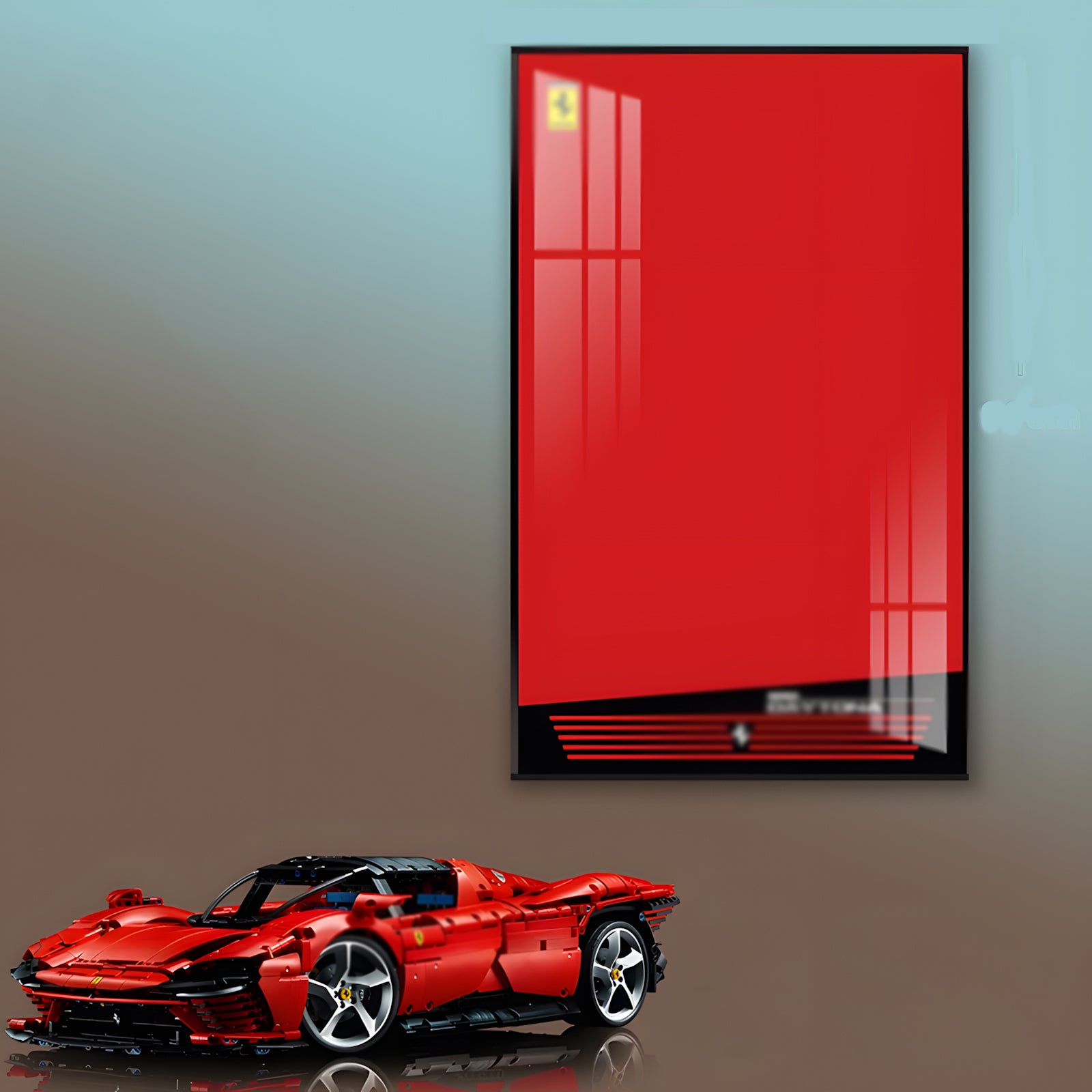 Wall Mounted Display Case for LEGO® Technic™ Ferrari Daytona SP3 (42143)