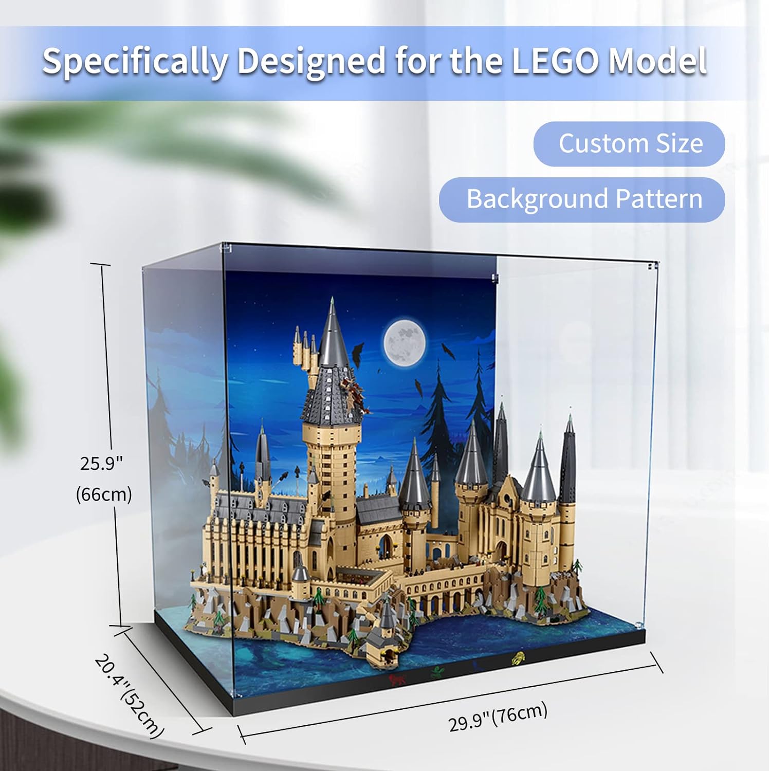 Display case for LEGO Harry Potter: Hogwarts Castle (71043)