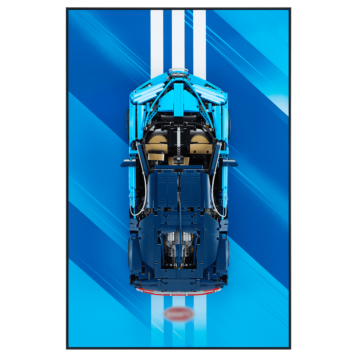 Acrylic Top-Speed Wall Mount Display for LEGO® Technic™ Bugatti Chiron 42083