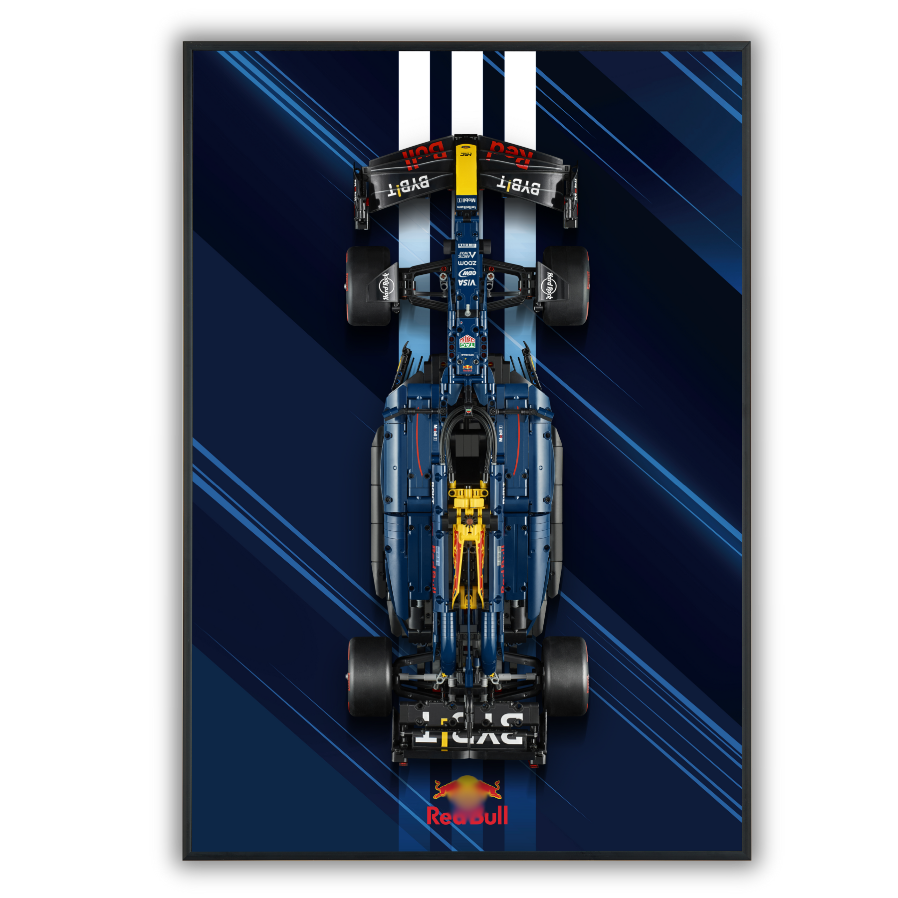 Acrylic Top-Speed Wall Mount Display Frame for LEGO® Technic™ Red Bull Racing RB20 F1 42206