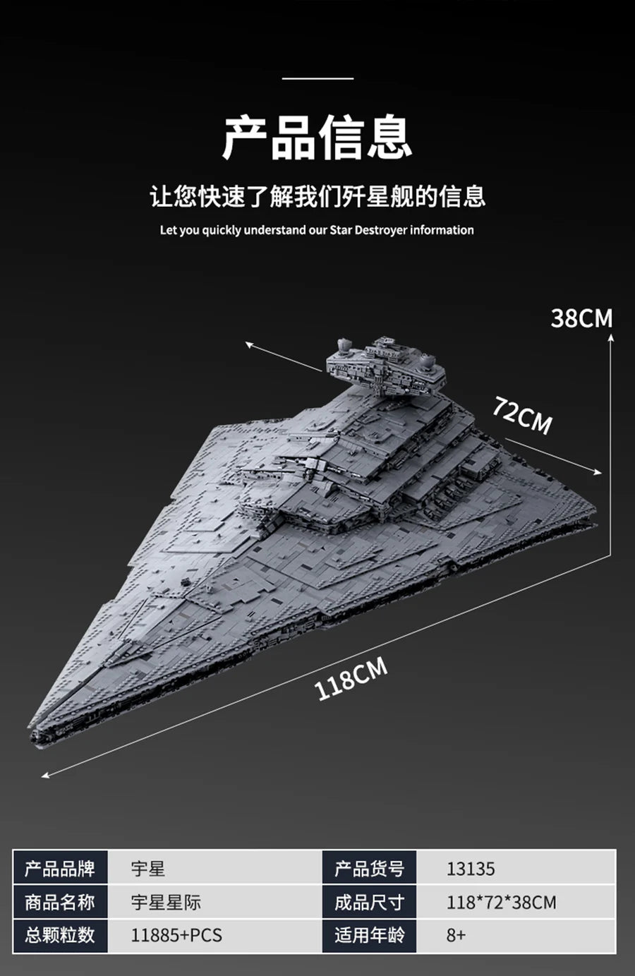 Mould King 13135 MONARCH Imperial Star Destroyer