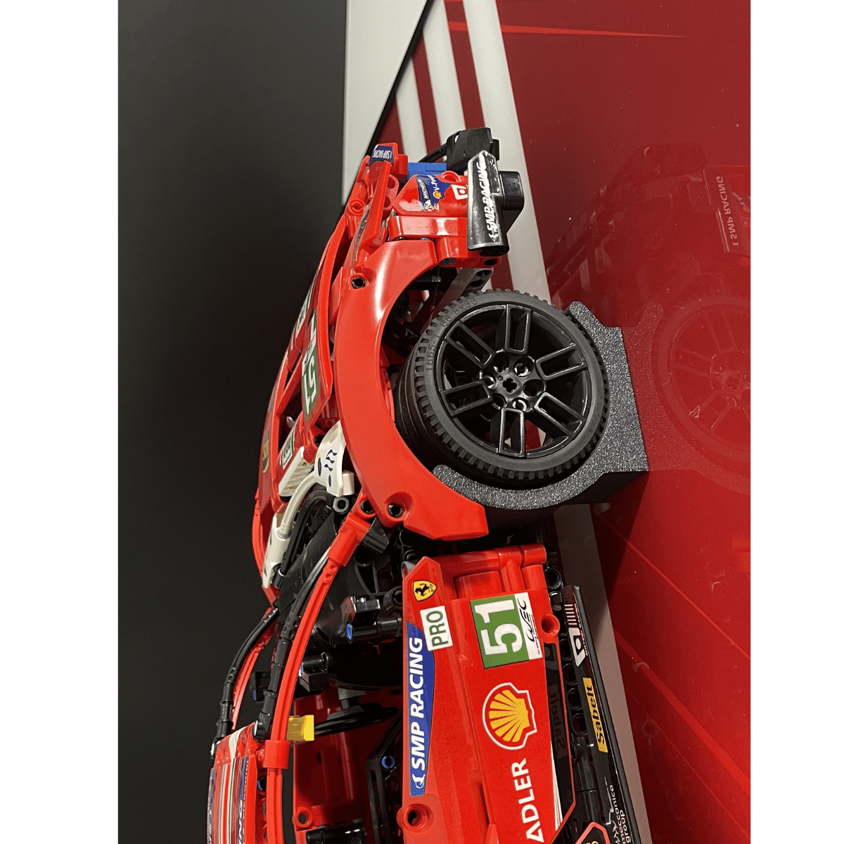 Classic Leather Wall Mount Display for LEGO® Technic™ Ferrari F1 42207