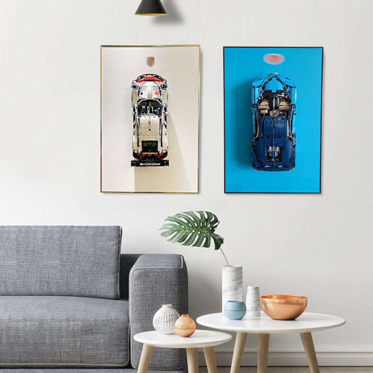 Classic Leather Wall Mount Display for LEGO® Technic™ Ferrari F1 42207