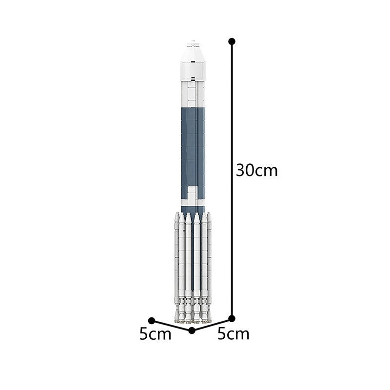 MOC 54675 Delta II With MER Rover (Teal Version) [Saturn V Scale]
